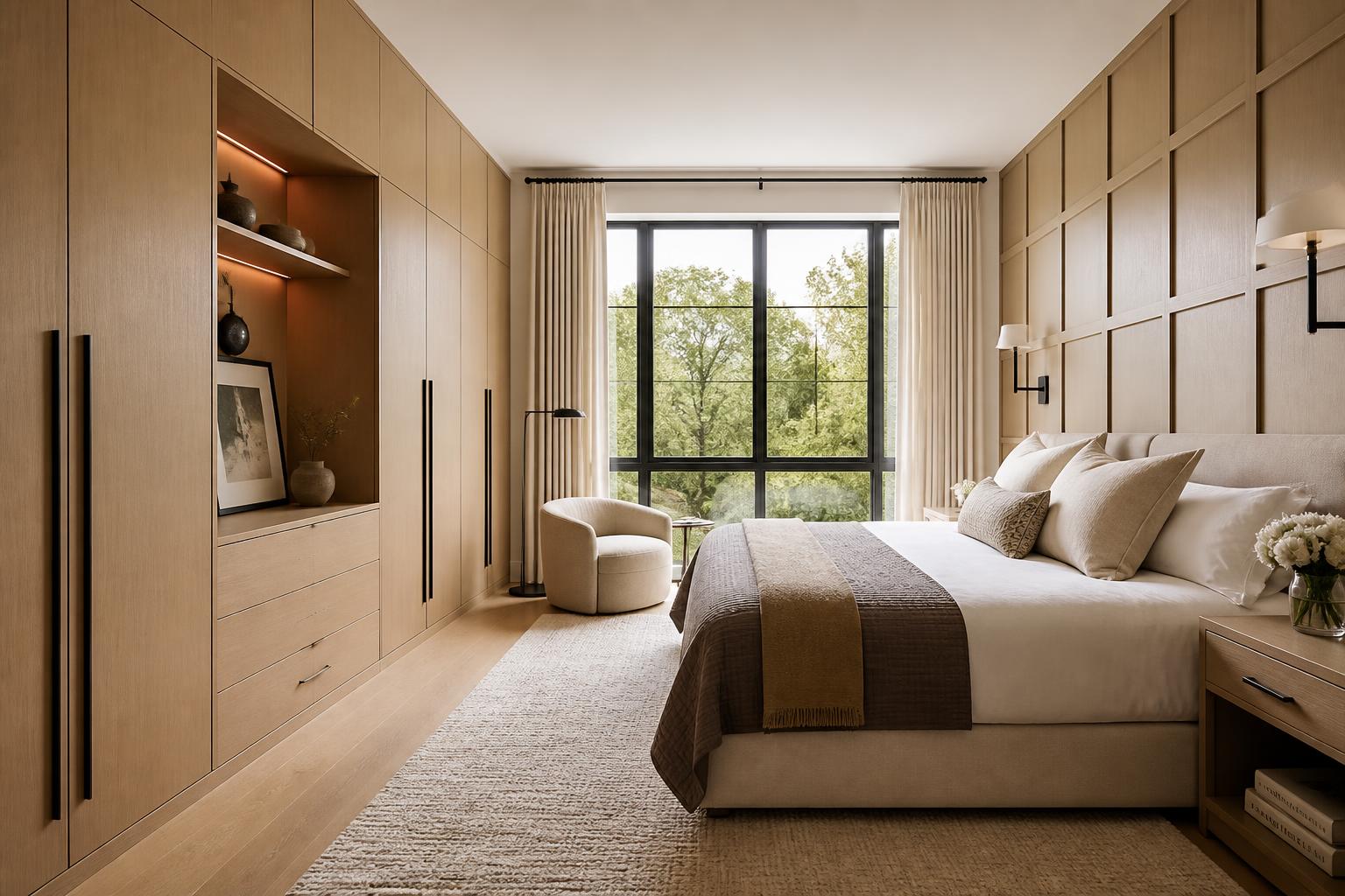 Custom built-in bedroom wardrobe in Glendale, CA